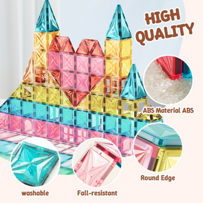48 Piece Magnetic Tiles Building Set Educational Toys For Your Kids