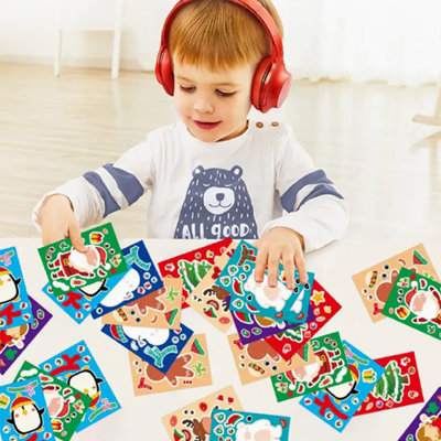 48 Sheets Christmas Stickers, Christmas Crafts Make Your Own DIY ...