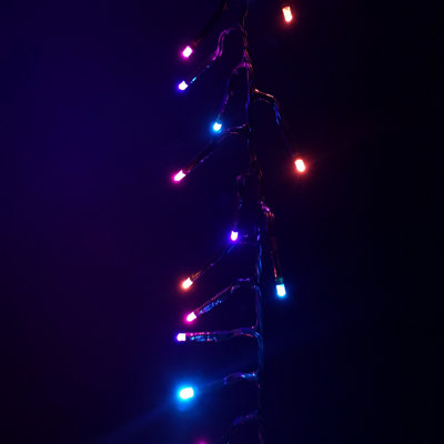 960 LED 12.4m Premier Christmas Outdoor Cluster Timer Lights Red