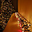 480 LED 6.2m Premier Christmas Outdoor Cluster Timer Lights Red & Vintage Gold