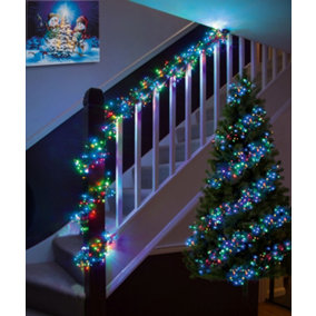 480 LED Christmas Cluster Lights Multi-coloured Multi-action with timer Lights 6.2M