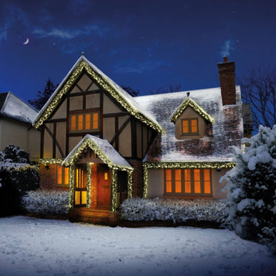 Warm white christmas on sale lights outdoor