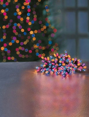 480 Rainbow LED Christmas Tree String Lights Supabrights 38.3M Lit Green Cable - 4