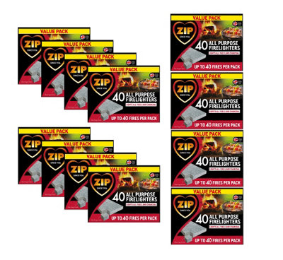 480 Zip Firelighters All purpose Fire Starter Cubes Value Pack Open Fire Pit BBQ