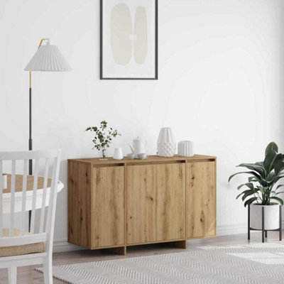 Berkfield Oak Sideboard Artisan Oak Engineered Wood 120 X 41 X 75 Cm from B&Q