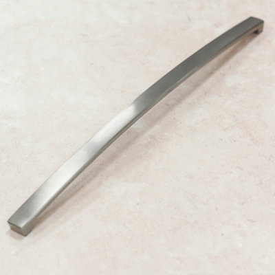 480mm Brushed Nickel Square Bow Handle