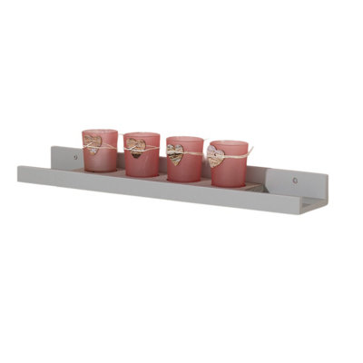 480mm Dura display and picture shelf, light grey | DIY at B&Q