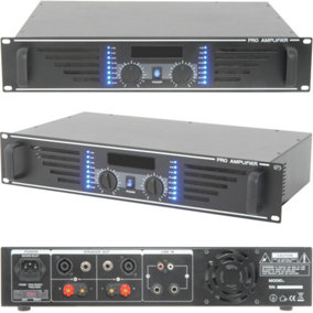 480W Stereo Power Amplifier Bar Disco Hi Fi Speaker Sound System 19" 2U Rack