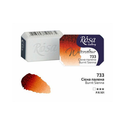 HSD Rosa Gallery Burnt Sienna Watercolour Pan2.5MlProfessional Artist Quality from B&Q