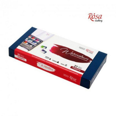 B&Q -  Rosa Gallery Modern Watercolour Set21 Full Pans In Indigo Metal CaseBold Artist Colours For Contemporary Art
