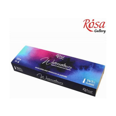 B&Q -  Rosa Gallery Watercolour Tubes Set14 X 10Ml In Wooden BoxArtist-Grade Paints For Professional Use