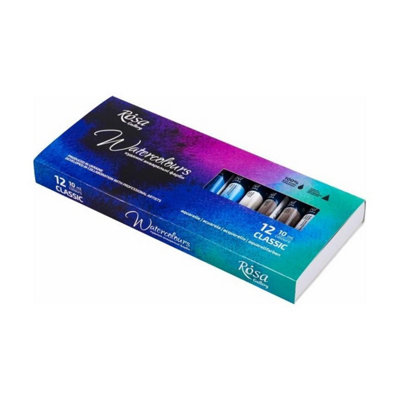 B&Q -  Rosa Gallery Watercolour Tube Set12 X 10MlAssorted Artist-Grade Colours