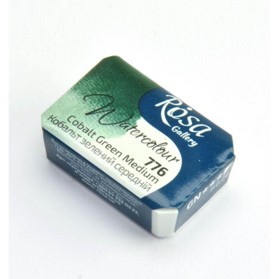 B&Q -  Rosa Gallery Cobalt Green Medium Watercolour Paint Pan2.5MlProfessional Artist Quality