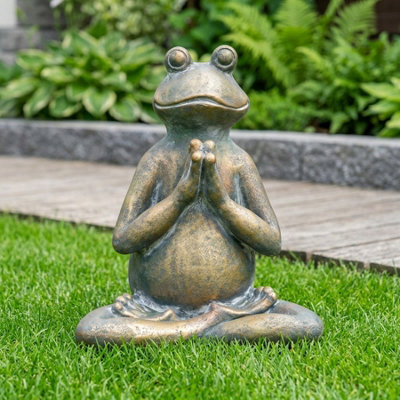Garden Greatness Meditating Yoga Frog Garden Ornament from B&Q