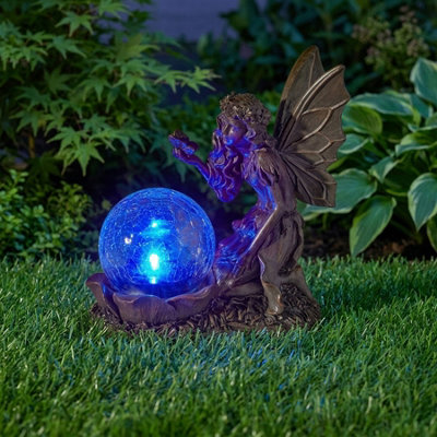 Gazing Fairy Solar Garden Ornament from B&Q