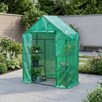 3 Tier Walk-In Greenhouse With Shelving from B&Q