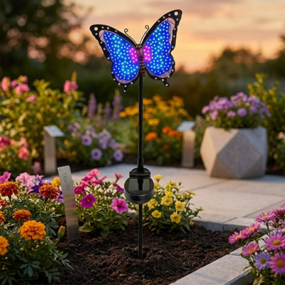 Garden Greatness Papillon Butterfly Solar Garden Stake Light from B&Q