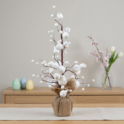 B&Q -  White Easter Egg Decorative Tree