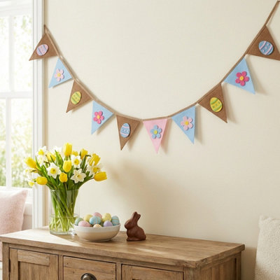 Garden Greatness Charming Floral Easter Bunting Decoration from B&Q