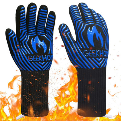  - Bbq Gloves800 / 1432 Extreme Heat Resistant Oven With Fingers En 407 Certified Mitts For Barbecue Grilling Kitchen Cooking
