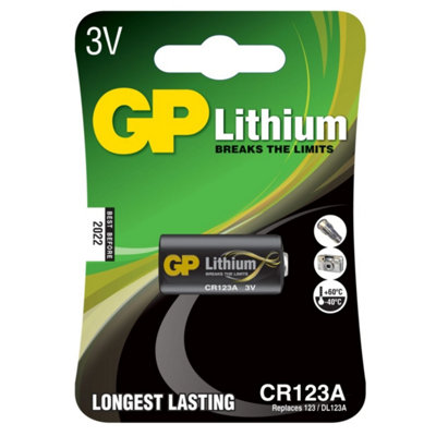Gp Lithium Cr123A Battery - Single Pack - Premium Powerful Battery - Long-Lasting Power For Cameras - Smart Devices & Flashlights