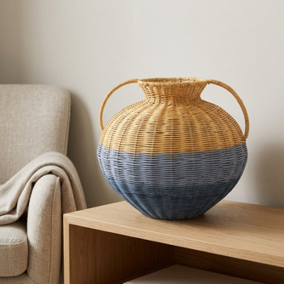 Garden Greatness Hand-Woven Rattan Pot With Handles from B&Q
