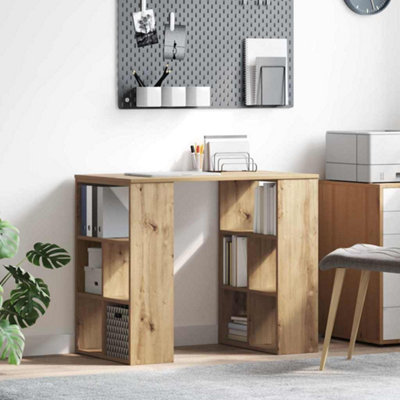Berkfield Corner Desk Artisan Oak Engineered Wood Medium Sleek from B&Q