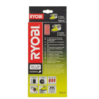 Ryobi Tsa10 10 Piece Sanding Sheet Set from B&Q