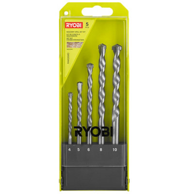 Ryobi Straight Masonry Drill Bit Set (5 Piece)Rak05Mdb from B&Q