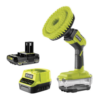 Ryobi One+ Compact Power Scrubber 18V 2.0Ah Kit