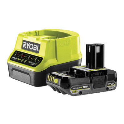 B&Q -  One+ 2.0Ah Battery & Compact Charger Kit 18V Rc18120-1C20