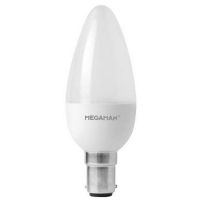 Megaman 143312 (mm06543) Led Candle Lamp Opal B15 Sbc 2800K Warm White5.5 Watt from B&Q