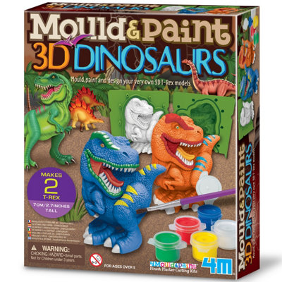 4M Mould & Paint3D T-Rex Dinosaurs from B&Q