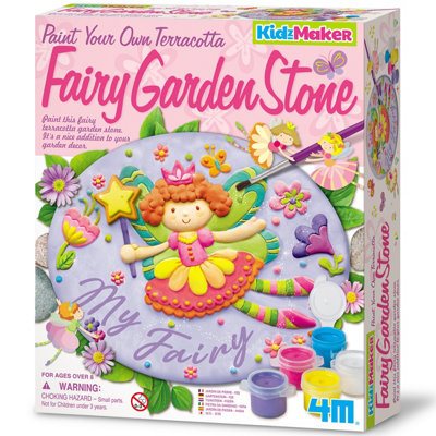 4M KidzmakerPaint Your Own Terracotta Fairy Garden Stone from B&Q