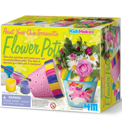 4M KidzmakerPaint Your Own Terracotta Flower Pots from B&Q