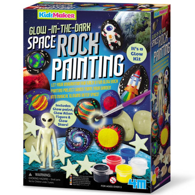 4M KidzmakerGlow In The DarkSpace Rock Painting from B&Q