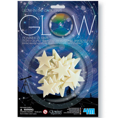 4M Glow-In-The-Dark Stars - 16 Various Sized Stars