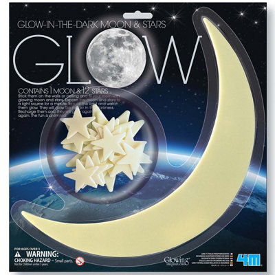 4M Glow-In-The-Dark Moon And Stars from B&Q