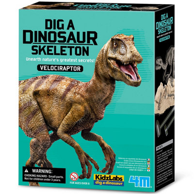 4M KidzlabsDig A Dinosaur SkeletonVelociraptor from B&Q