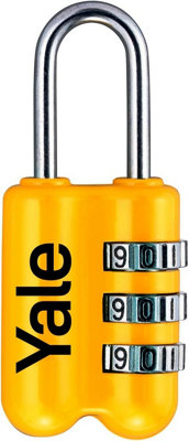 Yale Combination Padlock In Yellow from B&Q