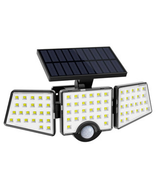 Lepro Solar Security Lights1200Lm Solar Floodlights Motion Sensor With 360 Degree3 HeadsWaterproof Solar Lights Outdoor from B&Q