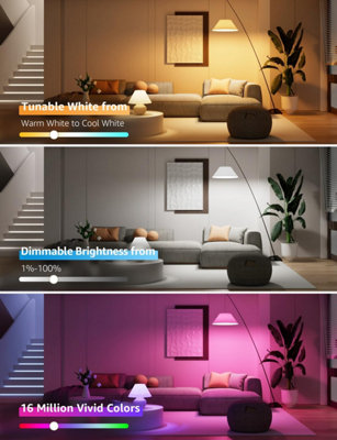 Lepro Ai Smart Bulb B22Works With Alexa & Google HomeApp & Voice Control from B&Q