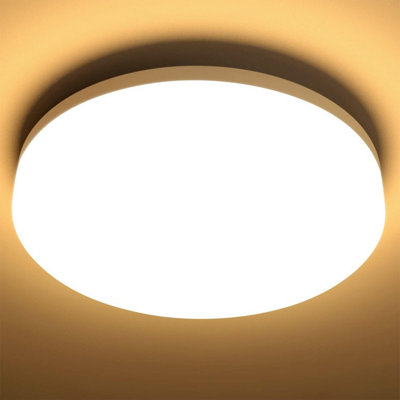 Lepro Bathroom Light Warm White15W 1500 Lumen Waterproof Ceiling Lights3000KIp54For KitchenBedroomUtility RoomPorch from B&Q