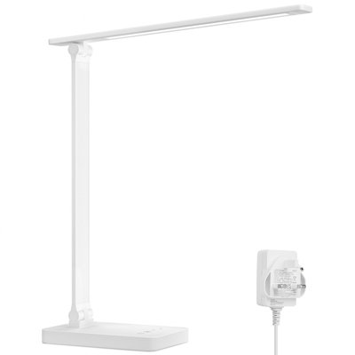 B&Q Lepro Led Desk Lamp, Desk Lamps Office With Adaptor, White