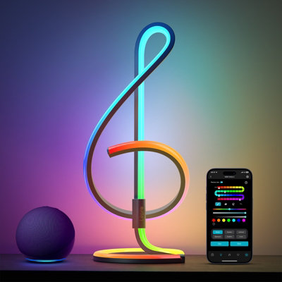 Lepro Tb2 Ai Smart Table LampMusic SyncColour ChangingWorks With Alexa & Google AssistantBluetooth Or 2.4Ghz Wifi from B&Q