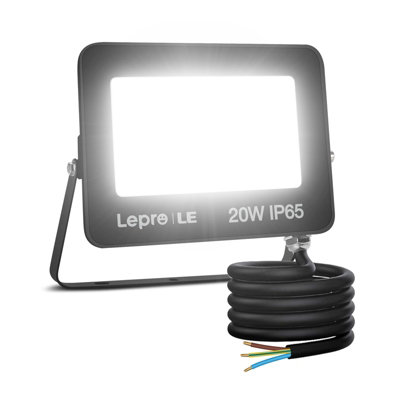Lepro Light/White 20W Led Flood Outdoor, 1700 Lumen Led Security Waterproof Ip65, Day Led Outdoor S