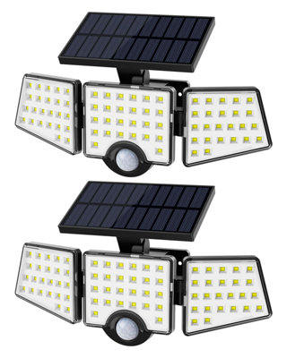 Lepro Solar Security Lights1200Lm Solar Floodlights Motion Sensor With 360 Degree 3 Adjustable HeadsIp65 Waterproof from B&Q