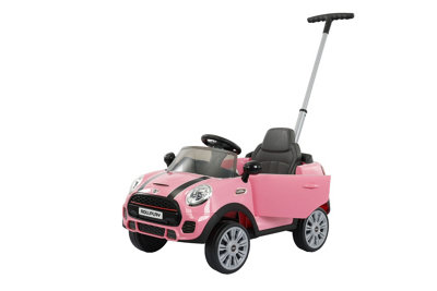 Rollplay Pink Mini Cooper Push Along Ride On Car - Image 6