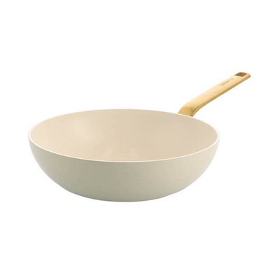 Greenpan Evolution 28Cm Wok Cream from B&Q