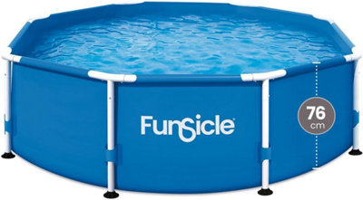 Summer Waves Above Ground Activity PoolOutdoor Round Swimming Pool Funsicle 8Ft X 30In from B&Q